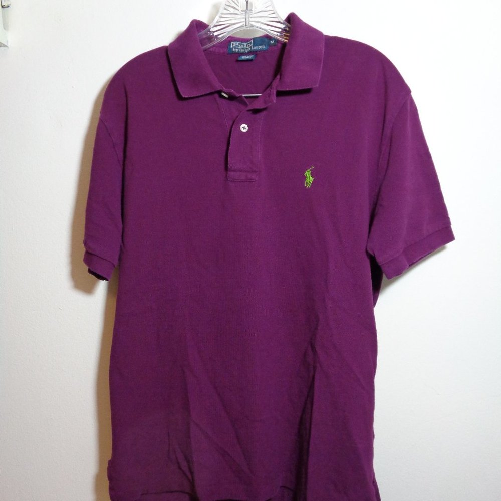Polo Ralph Lauren Plum Men's Polo Shirt Size M EUC